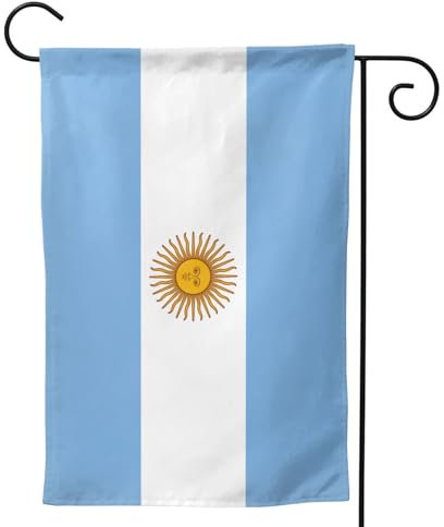 Bandera de jardín pequeña con impresión de bandera argentina de doble cara vertical de bienvenida para patio, decoración exterior de 12.5 x 18 pulgadas