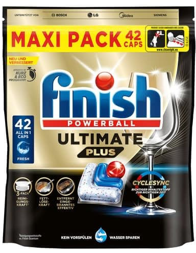 Finish Ultimate Plus Fresh Spülmaschinen Caps, Maxi Pack (42 piece)