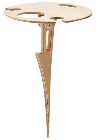 Generisch Picknicktisch Klappbar Tragbarer Holz Weinhalter Bierträger für Oktoberfest, Outdoor-Picknicktisch Wein Geschenk für Garten Campingtisch Outdoor Tisch, Camper, Weinliebhaber
