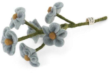 Én Gry & Sif kleine Filz Filzblume Vergiss Mein Nicht Veilchen/Blumenstrauß - Filzblumen - Ostern - Frühling (Vergissmeinnicht)