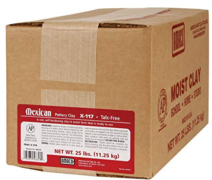 AMACO AMA48653D Mexican Pottery Self-Hardening Clay, 25 lbs.