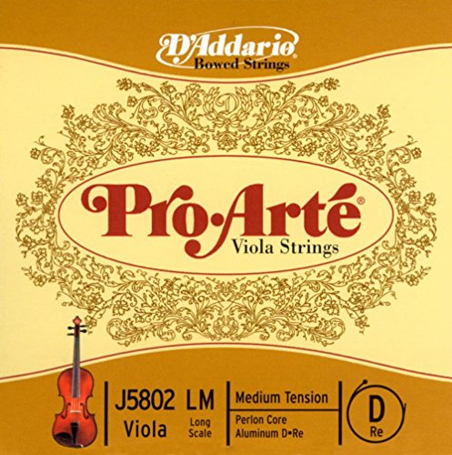D'Addario J5802-LM Pro Arte Viola Einzelsaite 'D' Aluminium Long Medium