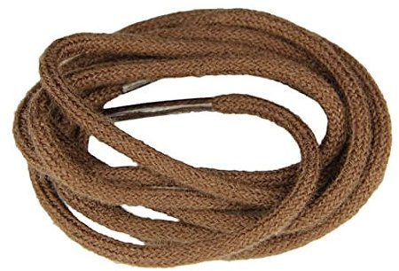Collonil 1 Paar Schnürsenkel - rund - dünn - Ø 2,0 mm Längen (120 cm, mittelbraun)