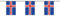 Fahnenkette Island 6 m Fahne Flagge Flaggenkette
