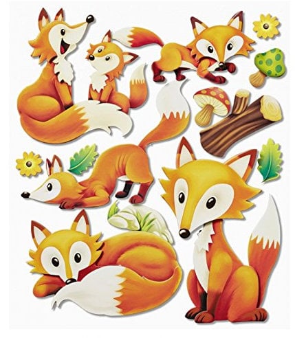 Hobbyfun 3 D Sticker XXL Füchse I