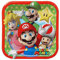 Amscan 541554 Super Mario, 8 piatti di carta quadrati, 18 cm