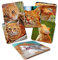 ADDIES Glas-Untersetzer 6-TLG.Set Bedruckt Katzen-Motive in hochwertiger Klarsicht-Geschenkbox und Korkrückseite, Tier-Motiv