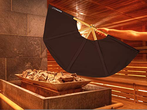 Saunagut® Aufgussfächer Esche KLEIN, Farbe:Dunkelbraun