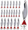 SHADDOCK 10pcs/lot Metal Fishing Lures Spoon Spinner Baits Fishing Spinnerbait Salmon Trout Minnow Lure Baits With Treble Hooks (7g-10pcs)