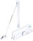 PALMAT - Ferme-Porte Automatique Hydraulique – Réglable, Rotatif, A Bras Compas, Ideal pour maison, Magasin, Bureau, Pour Porte de jusque (60-85 Kg, Blanc)