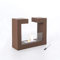 STONES HOME FURNITURE, Caminetto a Bioetanolo da Pavimento, Senza Fumo, Bruciatore in Acciaio da 1,5 l, Durata Fiamma 3 ore, Modello Tete a Tete, Colore Marrone con Vetro Temperato, 78 x 25 x h 58 cm