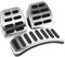 Auto Manuelles Pedal Set, 1 Set 3 Stk Linkslenker Edelstahl Auto Pedale mit Gummi Pedalabdeckung für 2000-2005 1996-2003