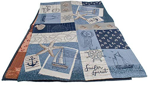 Sander Gobelins Sailor Patch maritim buntgewebt (Tischläufer ca. 49x143cm)