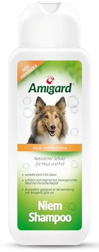 Amigard Hundeshampoo Sensitiv – Natürliches Hunde Shampoo mit Neemöl – Sanfte Pflege bei Juckreiz & Hautirritationen – ohne Duftstoffe – 250 ml