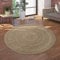 Paco Home Runder In- & Outdoor-Teppich, Flachgewebe Mit Sisal-Look Skandi-Design, In Beige, Grösse:Ø 120 cm Rund