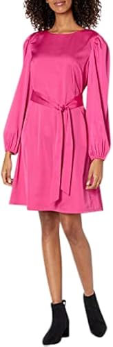 The Drop Robe pour Femme, Extensible, Soyeuse, avec Ceinture, Rose Fuchsia, par @shopdandy, Taille M