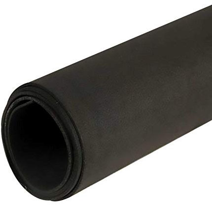 Moosgummi 90cm breit ab 0,5m 23 Farben Schaumgummi PE Schaumstoff Basteln Stoff, gerollter Versand, Farbe:schwarz
