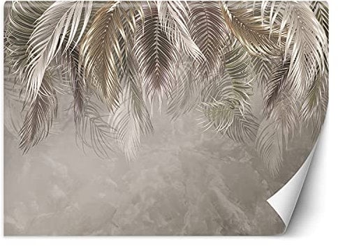Vliestapete - Tapete 400x280 - Fototapete 3d Effekt - Wanddekoration fur Wohnzimmer - Wandtapete Einfach zu Montieren - Pflanzen Natur Exotische Blätter