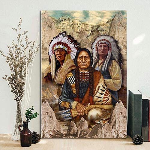 TNND Poster Indigener Mann, Indianer, Wandschild, 20,3 x 30,5 cm
