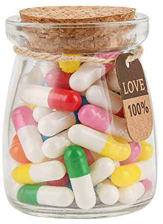 Yadream Love Capsules Gift Letters Message in a Glass Bottle Gift ,Love Letter Capsule Pills with Wishing Bottle for Birthday Valentines Anniversary Graduation
