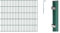 Alberts 649289 Doppelstabmattenzaun als 8 tlg. Zaun-Komplettset | verschiedene Längen und Höhen | grün | Höhe 100 cm | Länge 6 m