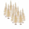 Betos Albero di Natale bianco, alberi di gelo artificiali da 6,5 – 16 cm, alberi di Natale piccoli con base in legno, mini alberi di Natale per feste di Natale, casa, ufficio, decorazione interna