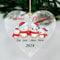 Personalised Christmas Bauble Personalised Christmas Tree Decorations 2024 Personalised Xmas Baubles Christmas Ornaments for Family UV Print(Heart Family of 4)