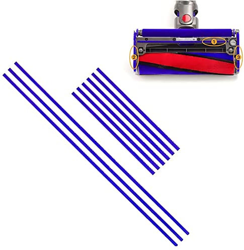 9 strisce morbide in peluche aspirapolvere per Dyson V6 V7 V8 V10 V11 Parti di ricambio morbide per testa a rullo, 3 lunghe (23 cm), 6 corte (11,5 cm)