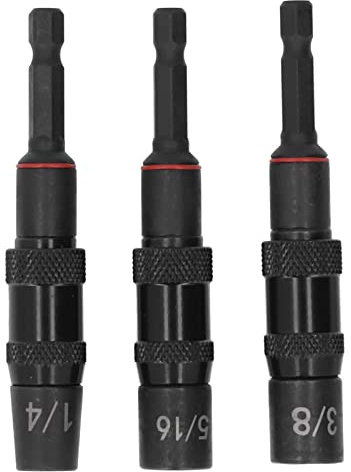 ViaGasaFamido Schlagschrauber-Stecknuss-Adapter-Set 1/4 Zoll Magnetischer Schlag-Steckschlüssel-Bithalter 3/8 Zoll 5/16 Zoll Antrieb Chrom-Vanadium-Stahl