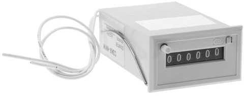 Agatige Elektromagnetischer Zähler, DC 12V 6-stelliger Impulszähler, Elektromagnetischer Frequenzzähler Impulszähler LCD-Anzeige Frequenzzähler Impulssignalzähler Elektromagnetischer Zähler