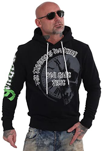 Yakuza Herren Time Trouble Kapuzenpullover, Schwarz, 4XL