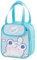 Kawaii - Lonchera con aislamiento estético de dibujos animados para mujer, bolsa de almuerzo Bento para preparación de comidas, impermeable, para viajes (azul)