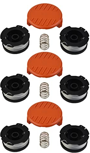 Lot de 9 capuchons de protection pour débroussailleuse + bobine et fil pour Black & Decker GLC3630L GLC3630L20 pour pelouse, cour, jardin, agriculture, aménagement paysager