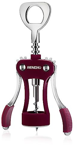 Tire bouchon, Beneno ouvre bouteille de vin en alliage de zinc de qualité supérieure avec décapsuleur multifonction, Violet
