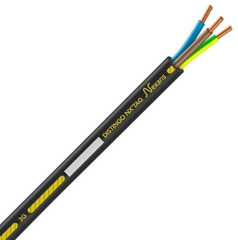 Nexans Cable rigide R2V Distingo Nx'Tag cuivre 3G2,5 couronne 50m