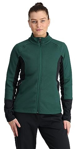 Spyder Damen Bandita Pullover mit durchgehendem Reißverschluss Basisschicht, Cypress Green, Large