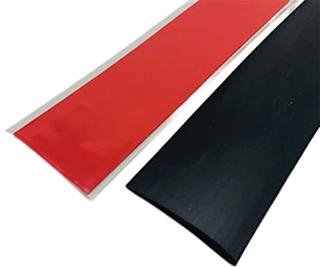 Self Adhesive Flat Floor Transition Strip, PVC Laminate Floor Carpet Transition Threshold Divider Strips, Flooring Edge Trim (Black, 4CM/4M)