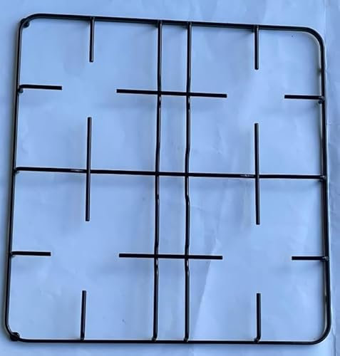 FIGEVIDA Griglia in Ferro Smaltato Nero Lucido 445 x 478 Mm per Cucina Piano Cottura 4 Fuochi a Gas P1750 per Candy
