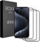 ROXX NEO Japanisches 9H 3D Schutzglas (3 Stück) | Volle Displayabdeckung | Für iPhone 15 Pro | Härter | Klarer | Kratzresistenter | Schließt perfekt mit ROXX Hüllen ab