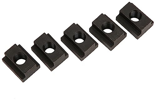 T Nutensteine M12,Nutenstein M12,5 Stück T-Nutensteine Mit Schwarzem Oxid-Finish,M12-Gewinde,Passen In T-Nuten In Werkzeuasnentischen,Befestigsteile Für Muttern
