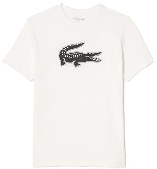 Lacoste Sport T-Shirt Regular Fit Herren, weiß/schwarz, XL