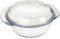 Small Glass Casserole Dish With Lid, 1.5L Microwavable Bowl, Easy Grab Baking Dish - Oven Safe