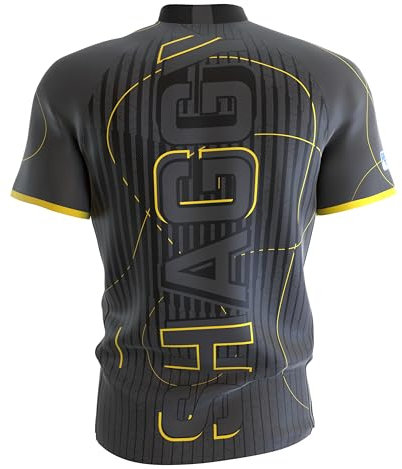 Target Darts Scott William Dart Shirt Shaggy 2024 Edition (Medium) – Weltmeisterschaft Darts Top, Coolplay Kragenlos Pro Darts Shirt, Spieler Edition