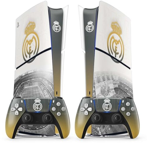 FFrame PS5 Football Sticker, Adhesivo para Playstation 5 Fútbol, Consola y Mando, Slim Digital Edition, Madrid PS5 Skin (2 Mandos)