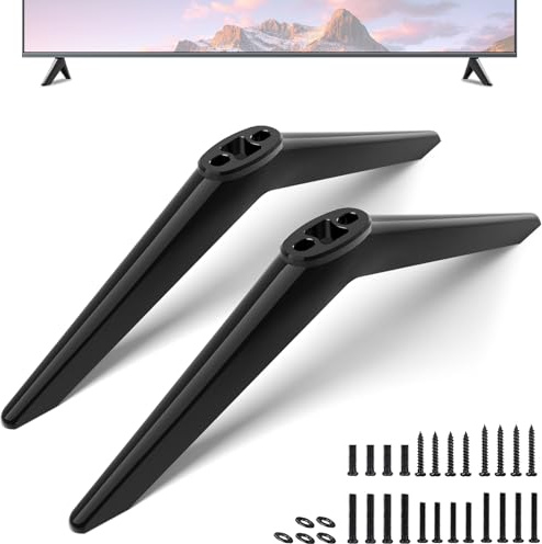 Maozhren TV Stand for JVC TV Legs, for JVC TV Stand LT55MAW595 LT58MA887 LT-55MAW705 LT-55MAW804 LT-55MA875 LT-50MAW595 LT-50MAW705 LT-58MAW595 LT65MAW595 LT-40MAW300 LT-43MAW595 with Screw, Black