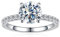 TINGN Silber Ringe Frauen - Verlobungsring Damen Moissanite Ring Silber 925 Damen Eheringe Ringe Silber Ring Damen Personalisierte Jahrestag Hochzeit Verlobungs Geschenke für Frauen Freundin Schmuck