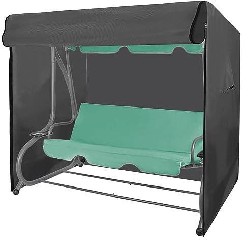 GARTENTECH Hollywoodschaukel Abdeckung 250 x 150 x 160 cm 4 Sitzer XXL 600D Oxford Gewebe UV-beständig wasserdicht Winterfest Schutzhülle Hülle Plane