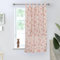 Viste tu hogar Cortina Cocina de Hojas Rosa, Estilo Español con Tirantes, Tela Opaca Máxima Privacidad, Ideal para Ventanas de Cocina, 70% Algodón 30% Poliester, 90x145cm