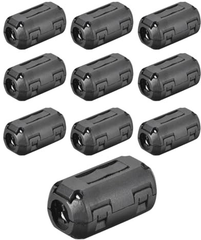 KGDUYC 10 Stück Anti-Interferenz-Magnetringe, Ferrit-Ringkernklemmen, Ferrit-Ringkerne, Ferrit-Filter, gefaltete Ferritkern-Drahtklemmen (5 mm Durchmesser)