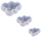 Lot de 3 moules à bougie en silicone en forme de nuage - Réutilisables - Moule à bougie 3D - Pour artisanat, bijoux, bricolage (3 tailles)